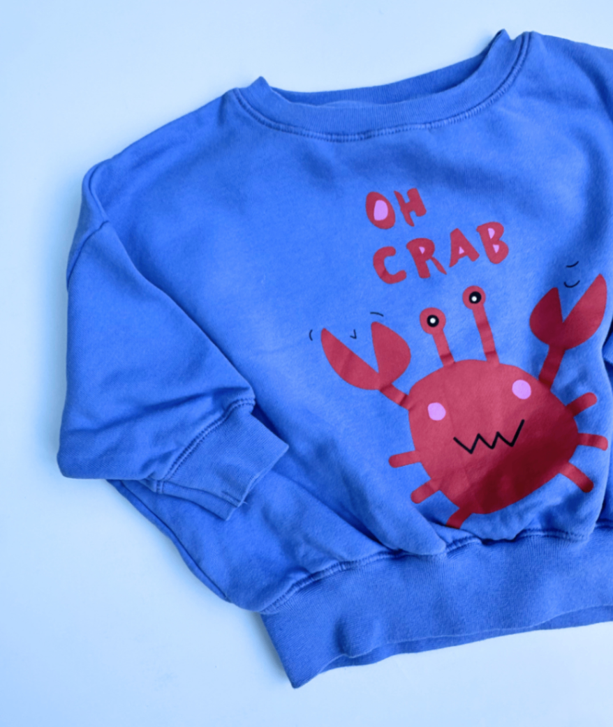 Sweatshirt "Oh Crab" ~ 74/80 ~ Kauf dich Glücklich