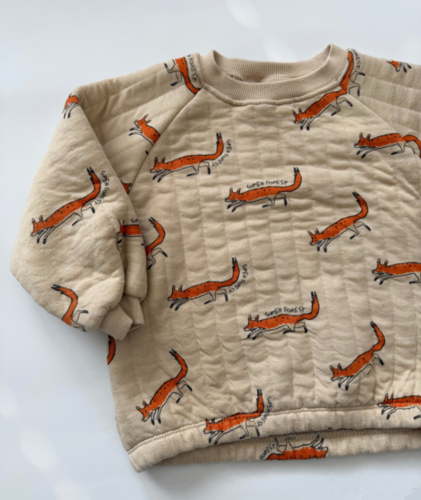 Wattiertes Sweatshirt "Fuchs"~ 104/110 ~ Zara