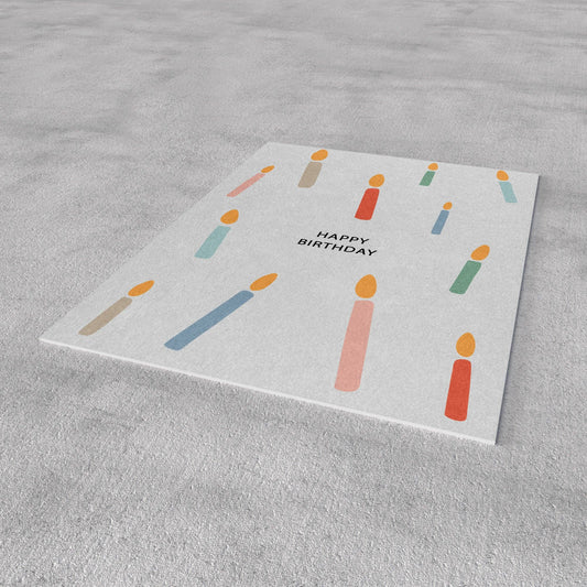 Postkarte - Geburtstag - Kerzen