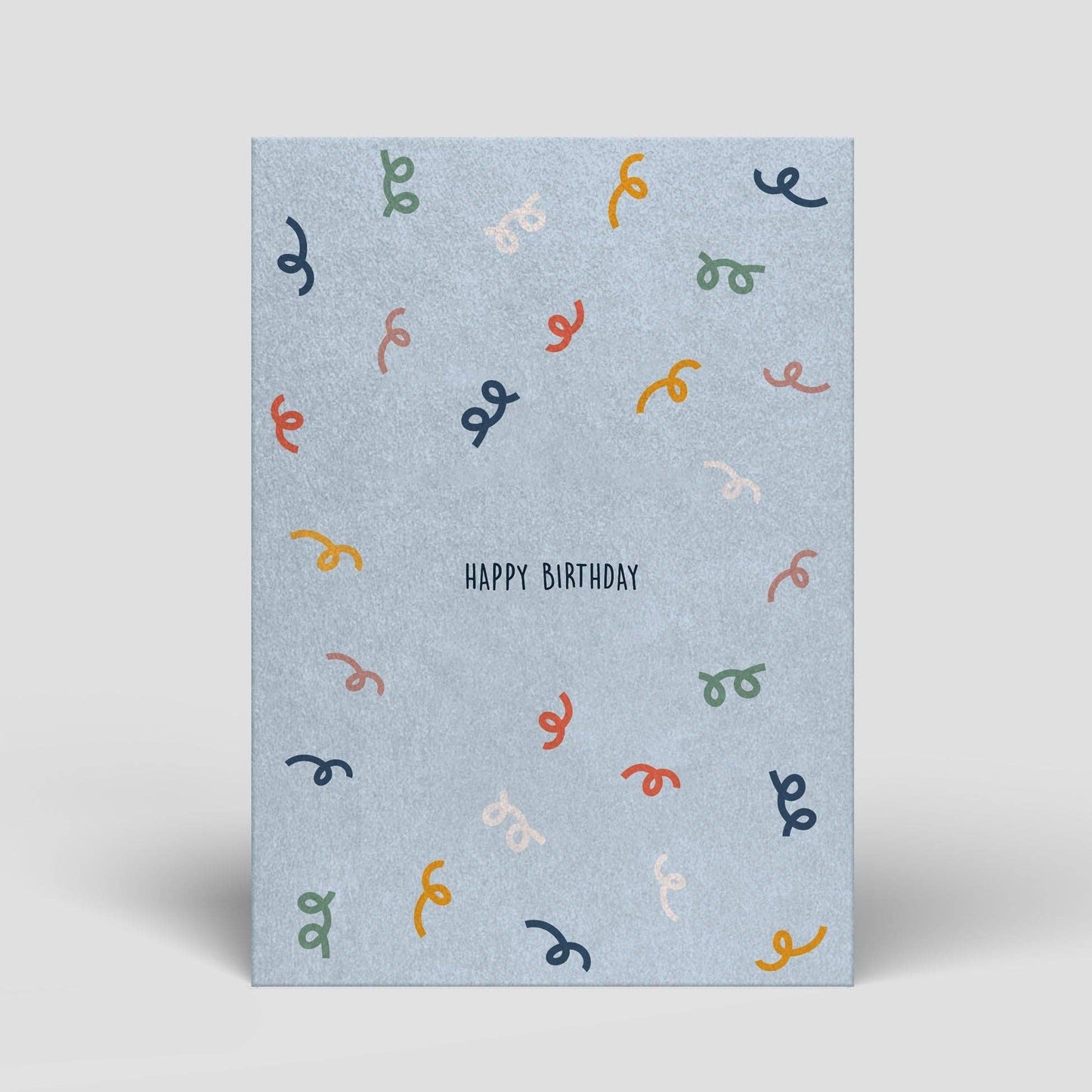 Postkarte - Geburtstag - Luftschlangen