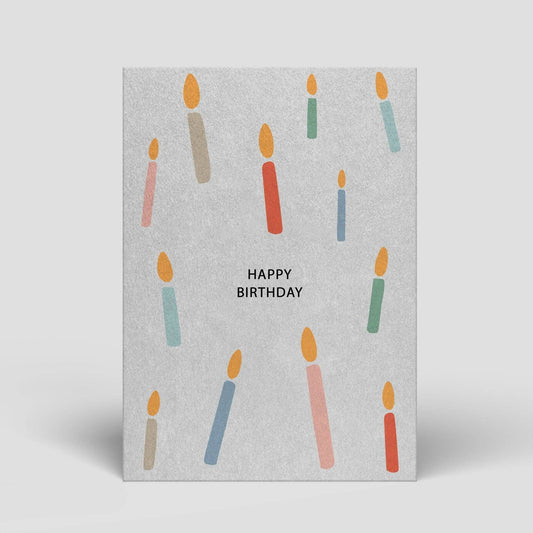 Postkarte - Geburtstag - Kerzen