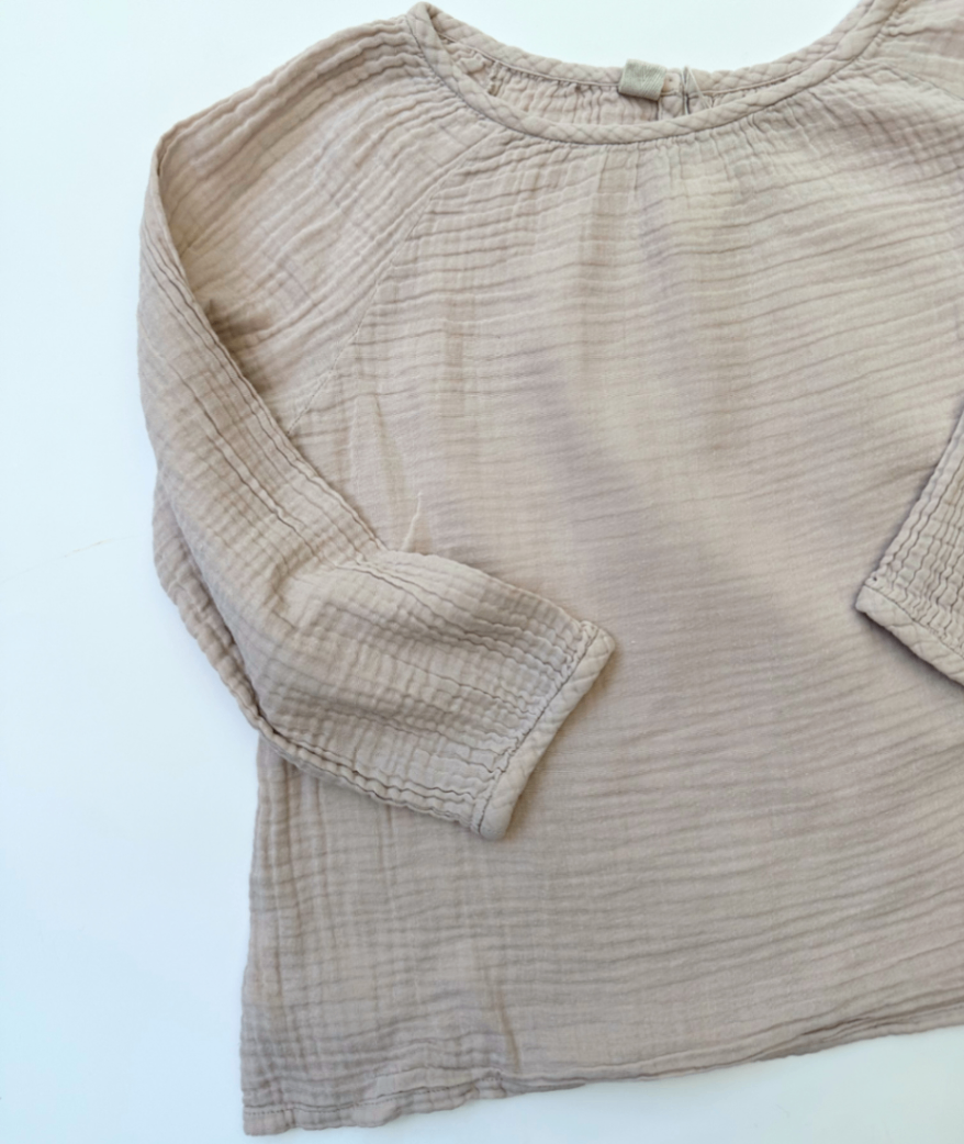 Musselin Bluse "rose" ~ 140/146 ~ Nummero74