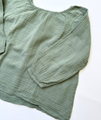 Musselin Bluse "salbei" ~ 140/146 ~ Nummero74