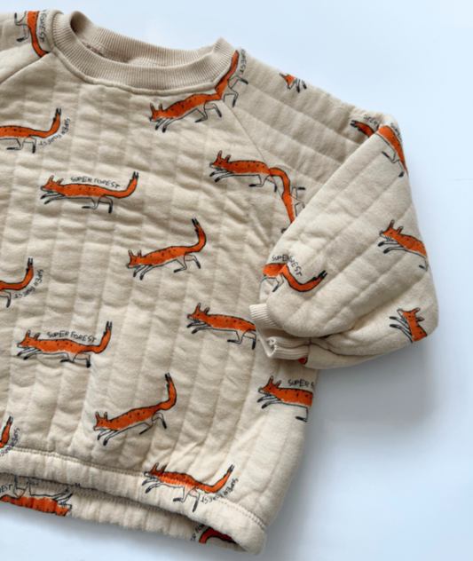 Wattiertes Sweatshirt "Fuchs"~ 104/110 ~ Zara