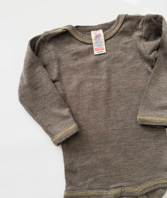 Wolle/Seide Body ~ 62/68 ~ Engel