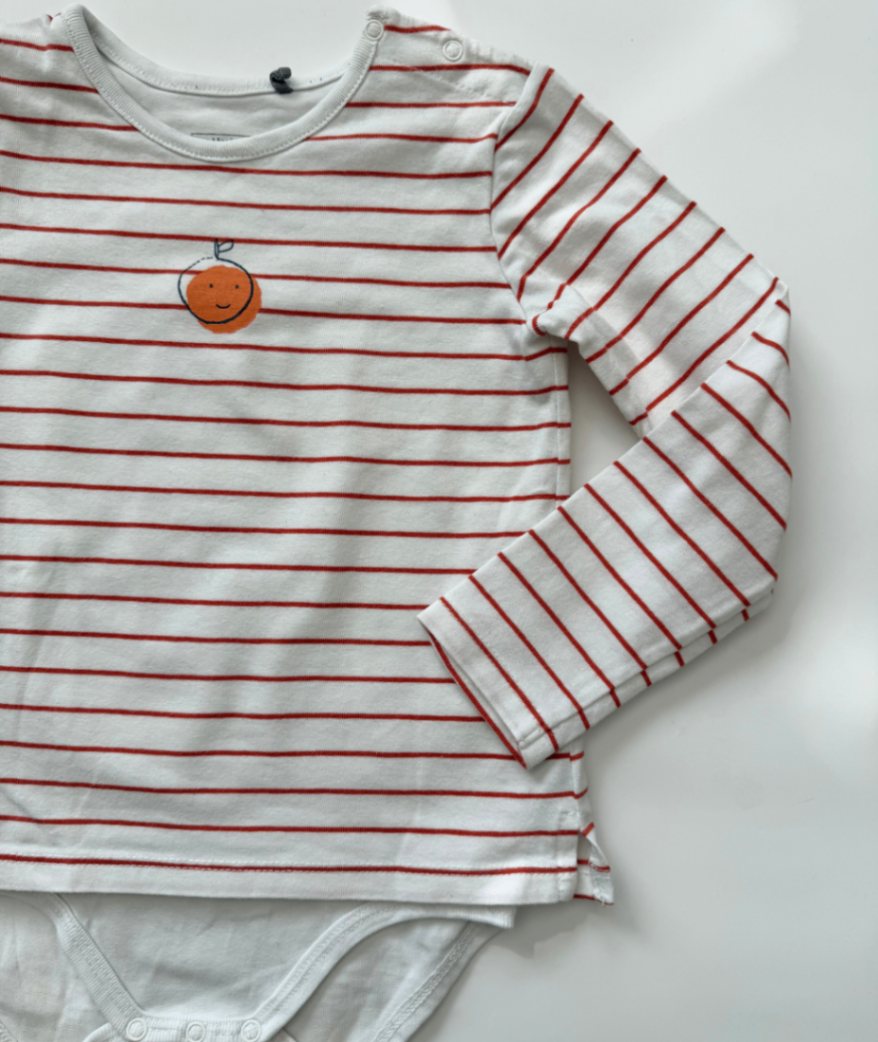 Langarmshirt mit Body ~ 92/98 ~ bellybutton