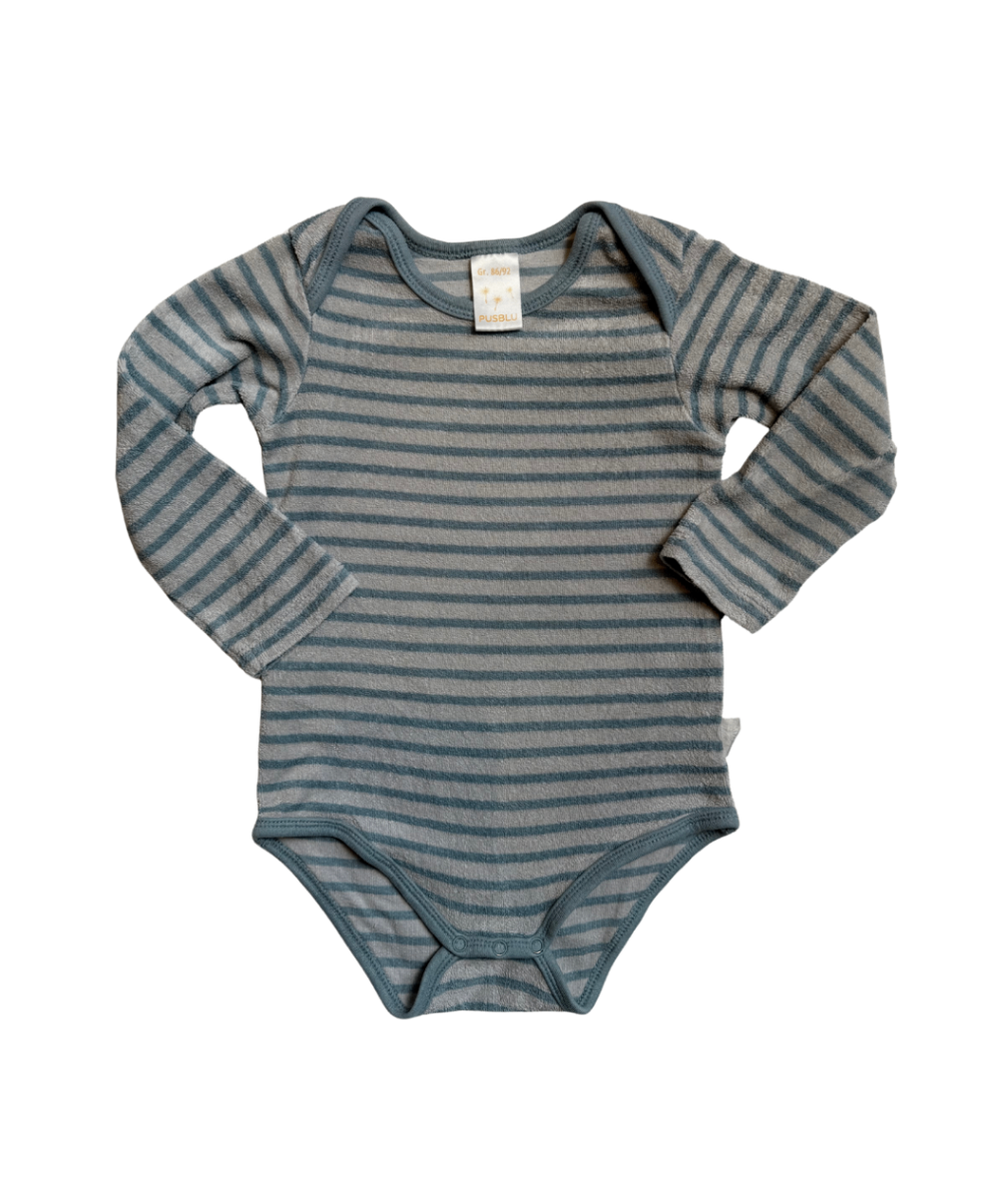 Langarmbody aus Frottee ~ 86/92 ~ Pusbllu