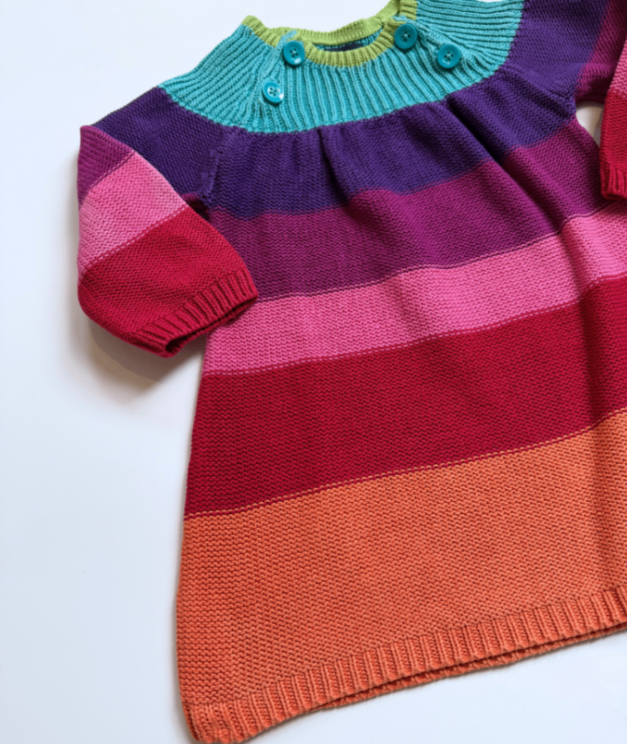 Strickkleid "Regebogen" ~ 74/80 ~ Gap