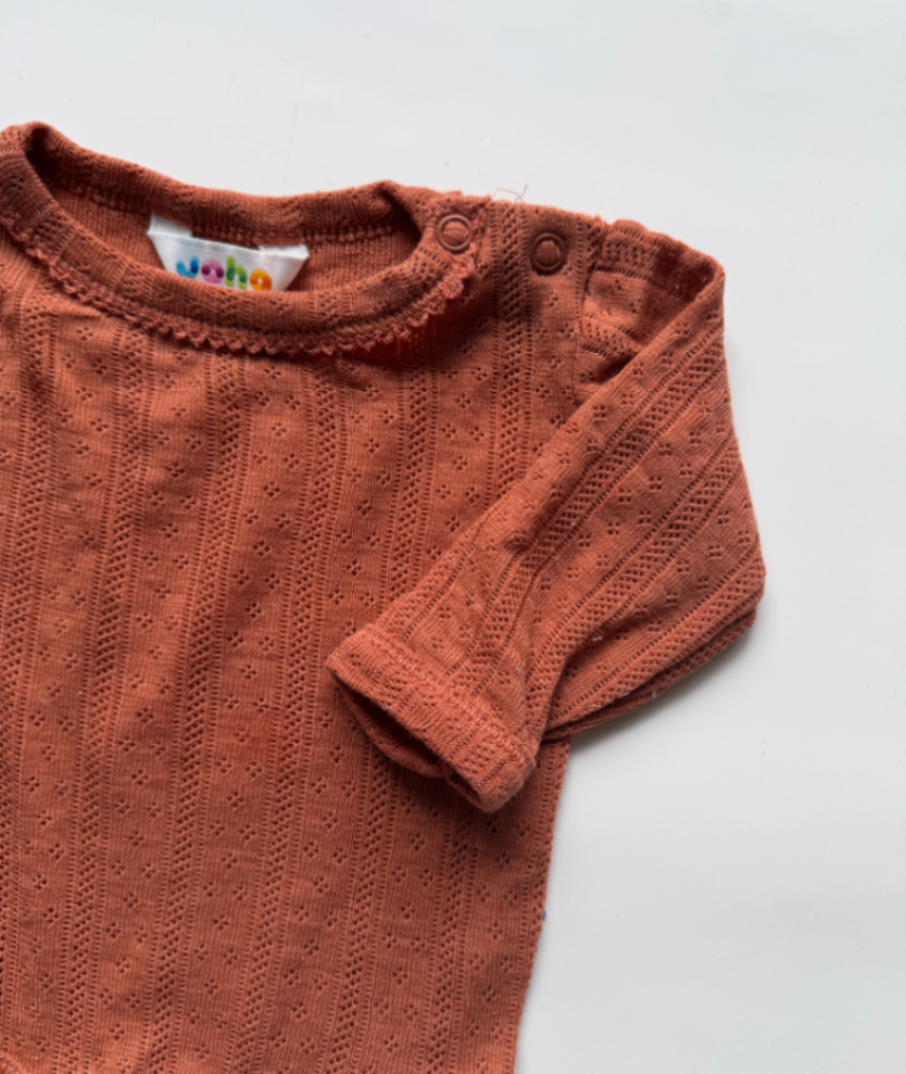 Langarmbody Wolle/Seide ~ 50/56 ~ Joha