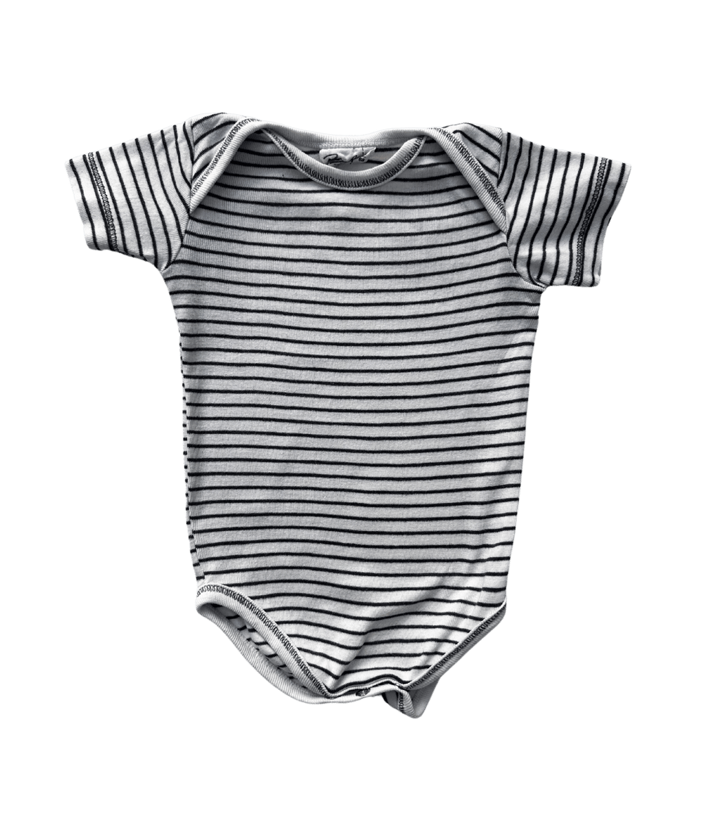 Gestreifter Kurzarmbody ~ 62/68 ~ People Wear Organic