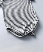 Gestreifter Kurzarmbody ~ 62/68 ~ People Wear Organic