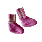 Krabbelschuhe aus Schurwolle in Rosa von Pickapooh